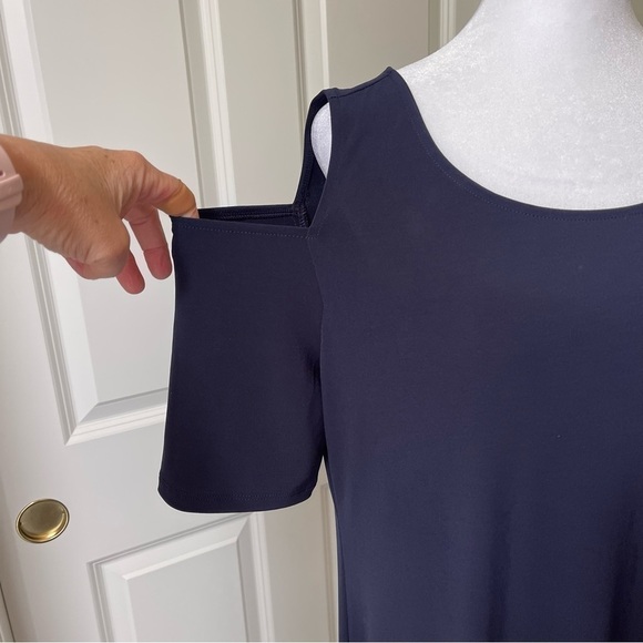 Chico’s Navy Blue Cold Shoulder Dress - Picture 6 of 11